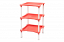 3-section stand with shelfs Krita, coral