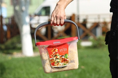 Container for barbeque "Leto" 6 L, rose