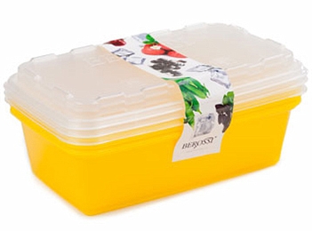 Set of freezing containers Zip, cytrynowy