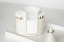 Container for cotton pads and sticks "Zoy", ivory