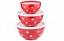 Set of bicolour salad bowls "Marusya", red translucent