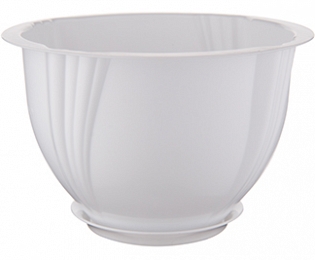 Pot Diana 2.8 L with tray, snow-white