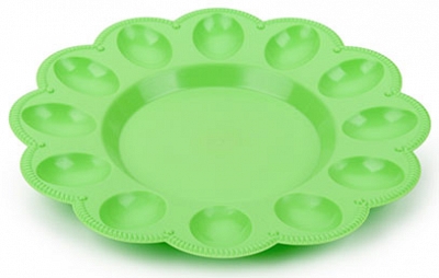 Plate for eggs, salad