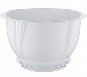 Pot Diana 1 L with tray, snow-white