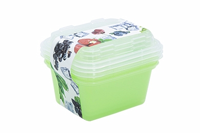 Set of containers for freezing "Zip mini" 3 pcs., kiwi