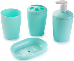 Set of bathroom accessories Aqua, mint