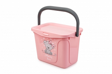 Container for toys "Mommy love" 6 L, light pink