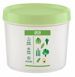 Pojemnik na produkty sypkie/do użytku w kuchence mikrofalowej Vitaline 0,8 L, jasno zielony matowy