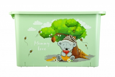 Box na hračky Mommy love, tea tree zelená