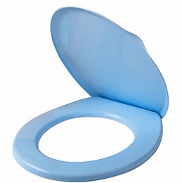 Toilet seat, light blue