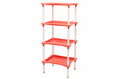 4-section stand with shelfs Krita, coral