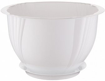 Pot Diana 3.6 L with tray, snow-white