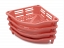 3-section corner stand with baskets Krita , coral