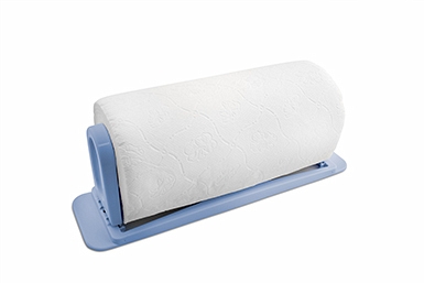 Support pour serviettes en papier avec une serviette , bleu clair