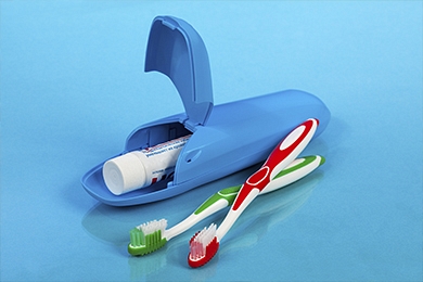 Étui pour brosse à dents Travel, lagune bleu